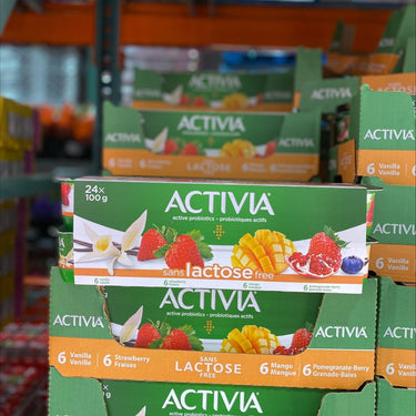 Image of Danone Activia Lactose Free Probiotic Yogurt 24-Pack - 1 x 2.4 Kilos